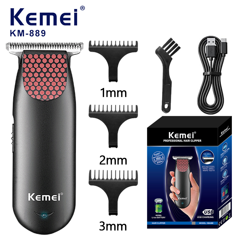 Mens Grooming Box - Kemei 889, профессиональная карманная беспроводная машинка